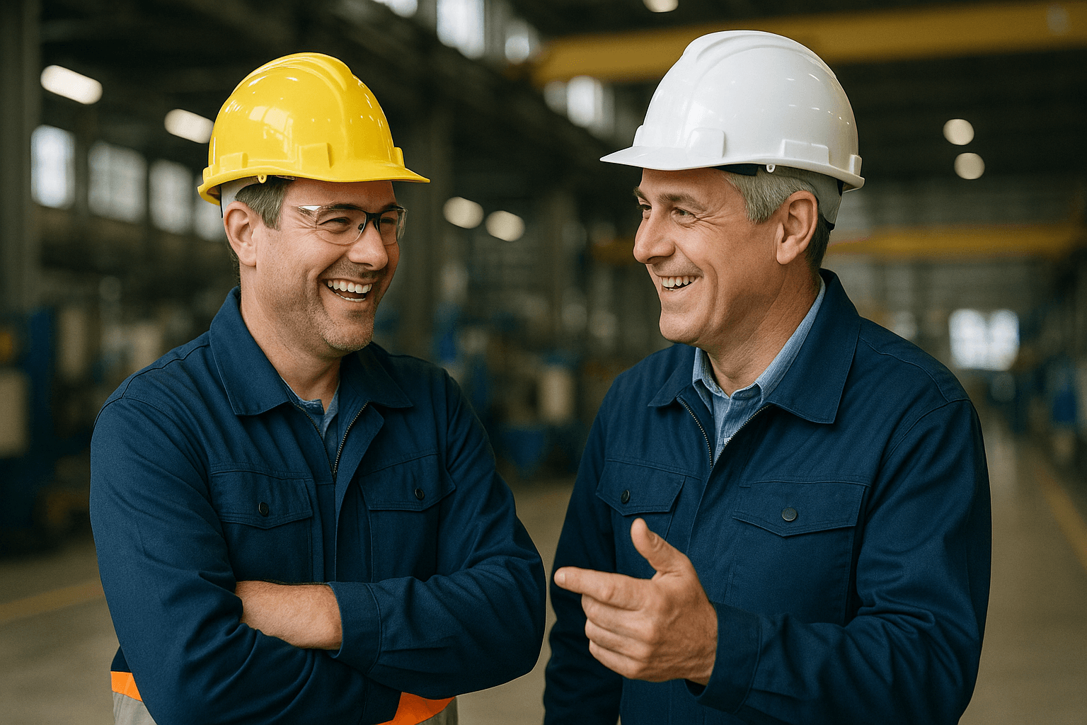 Medewerkers leren in fabriek